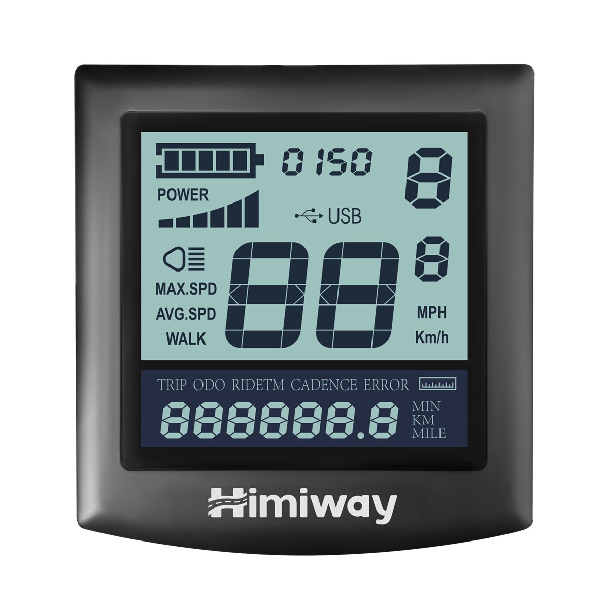 Himiway Escape LCD‑Display mit USB‑Ladefunktion und einstellbarer Helligkeit-0