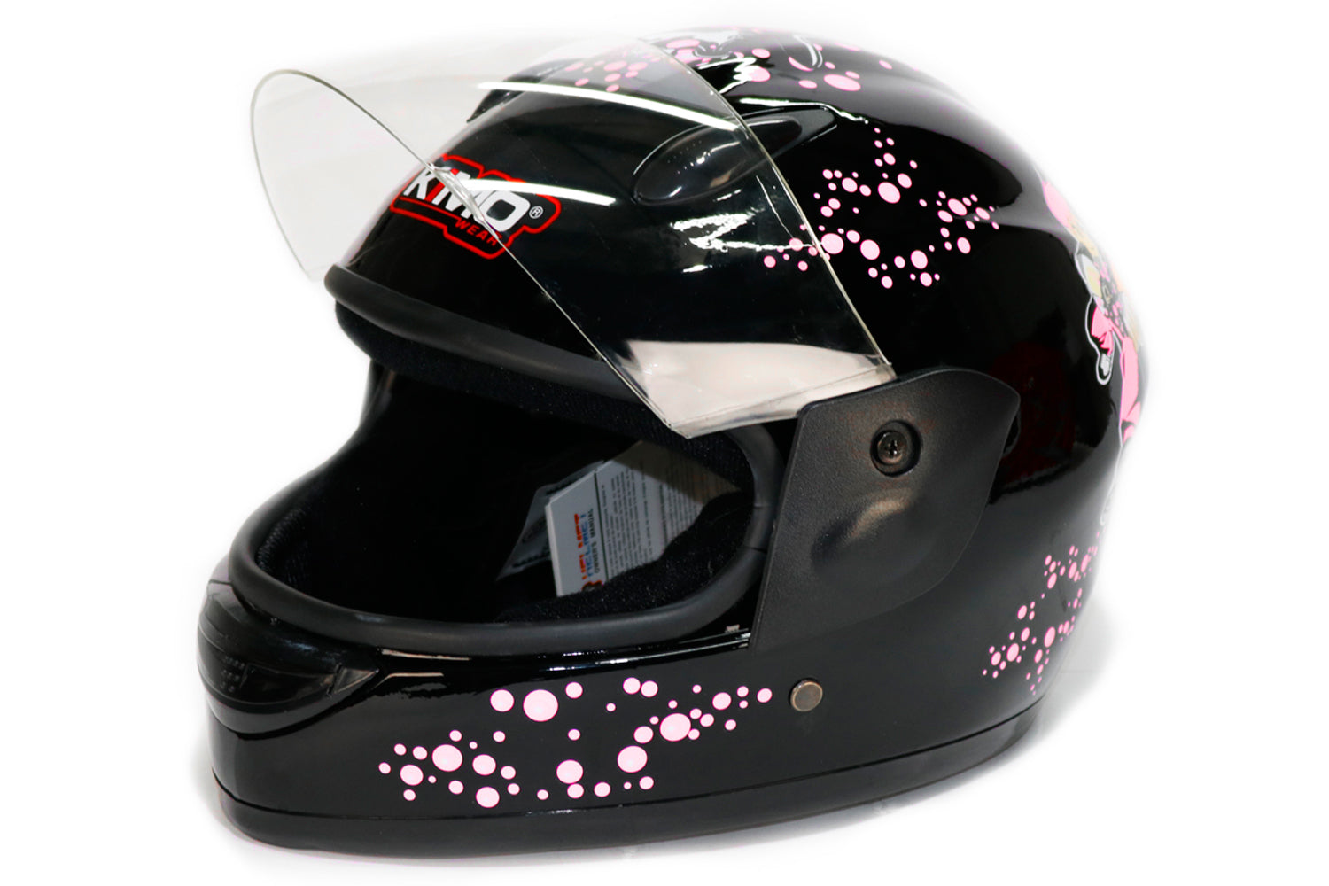 KIMO Kinder Integralhelm Sport Schwarz - ECER 22-05 Norm Vollvisier Helm-0
