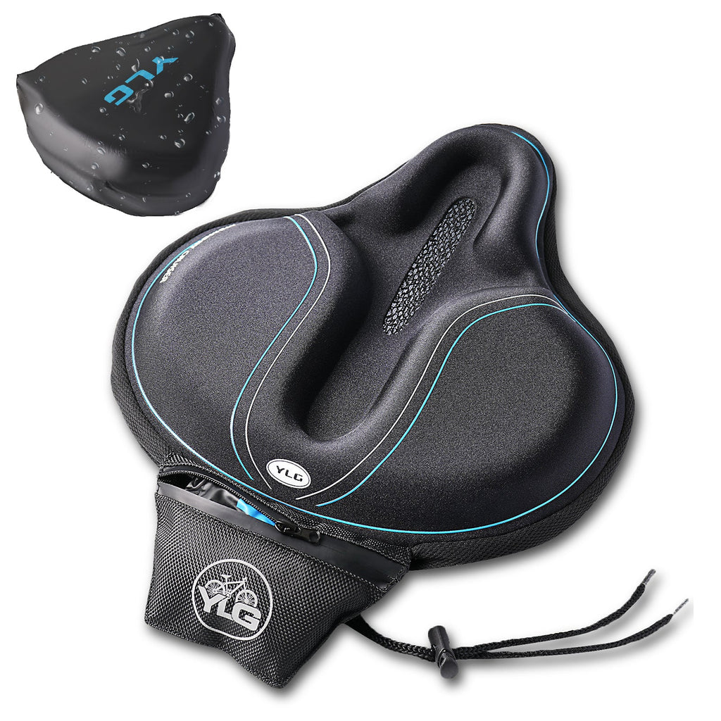 YCW 3, YLG Memory Foam Bike Seat Cover 11.8*11 in for Cycling Saddle-0