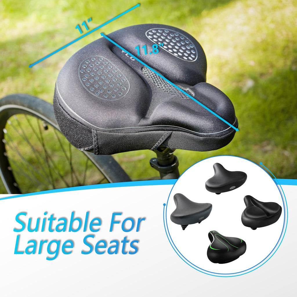 YCW 4, YLG Bike Seat Cushion - 11.8 * 11 Inches Black-2