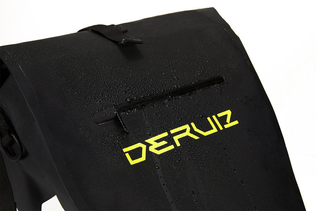 Wasserdichte Seitentasche für Fahrräder – 15L Stauraum, reflektierend, schwarz-2