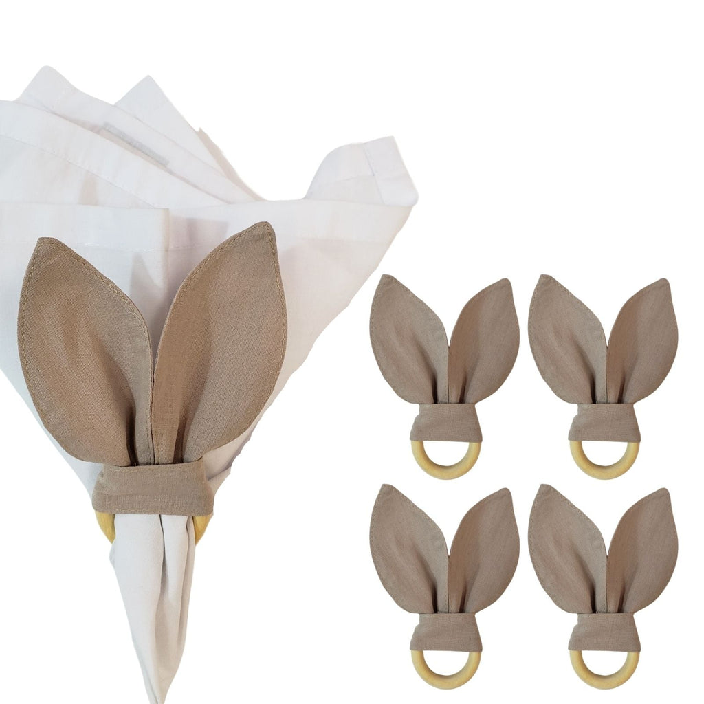 Maison Charlo | Easter Set of 4 Fendi Bunny Ears Napkin Rings | Dining Table Decor-0