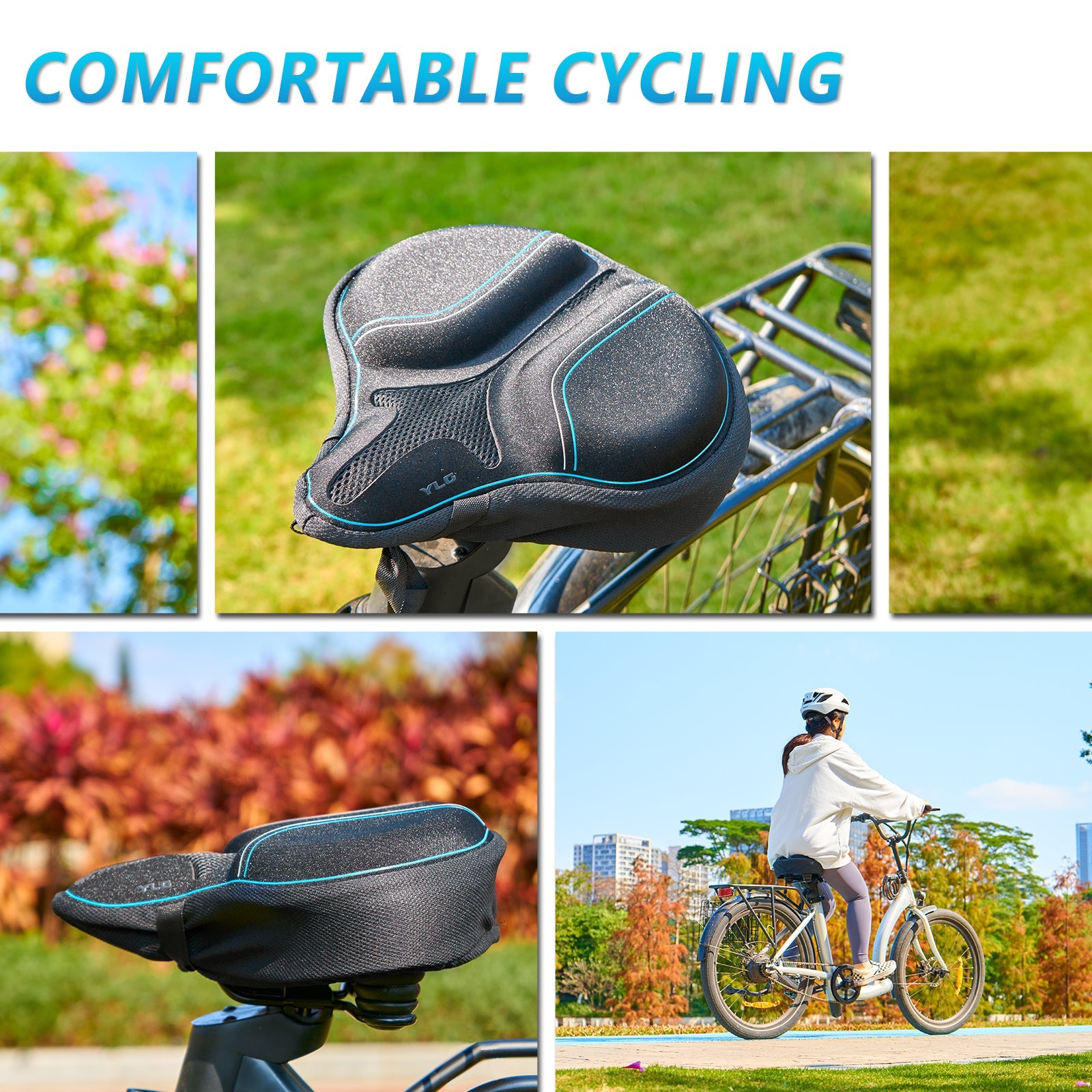 YCW 7, YLG Noseless Bike Seat Cover 12" x 11“-2