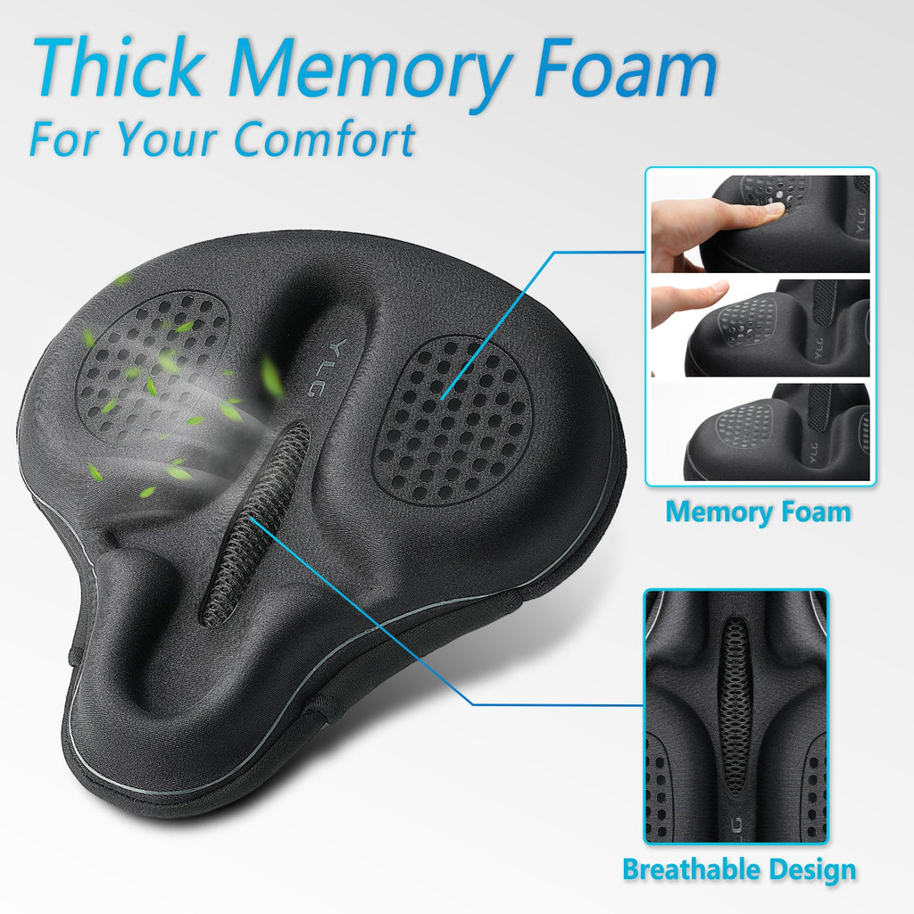 YCW 4, YLG Bike Seat Cushion - 11.8 * 11 Inches Black-1