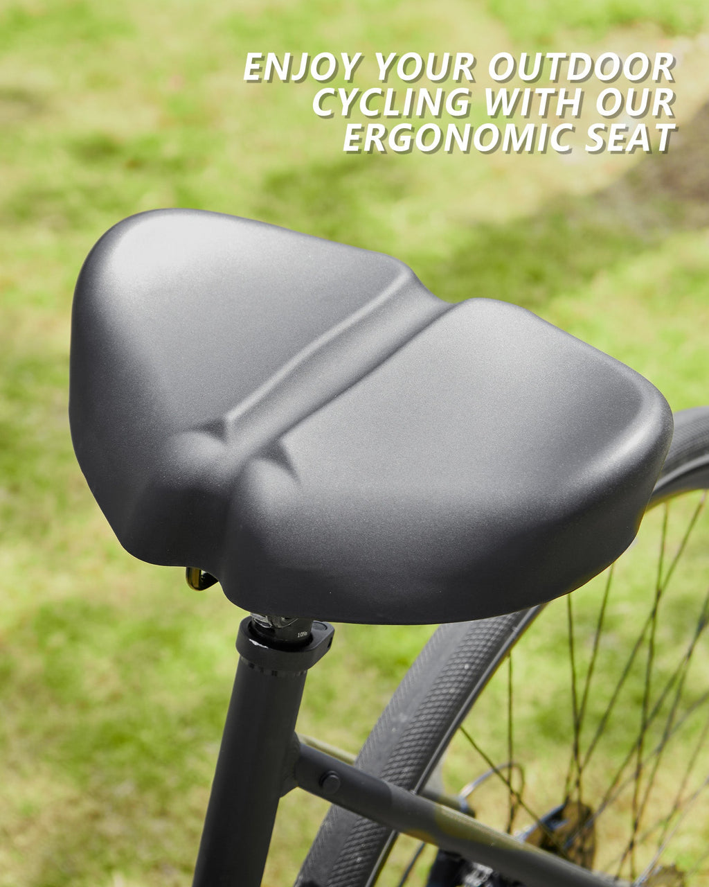 YN 7, Noseless L Bike Seat for Men Women, IPX7 Waterproof, Black-2