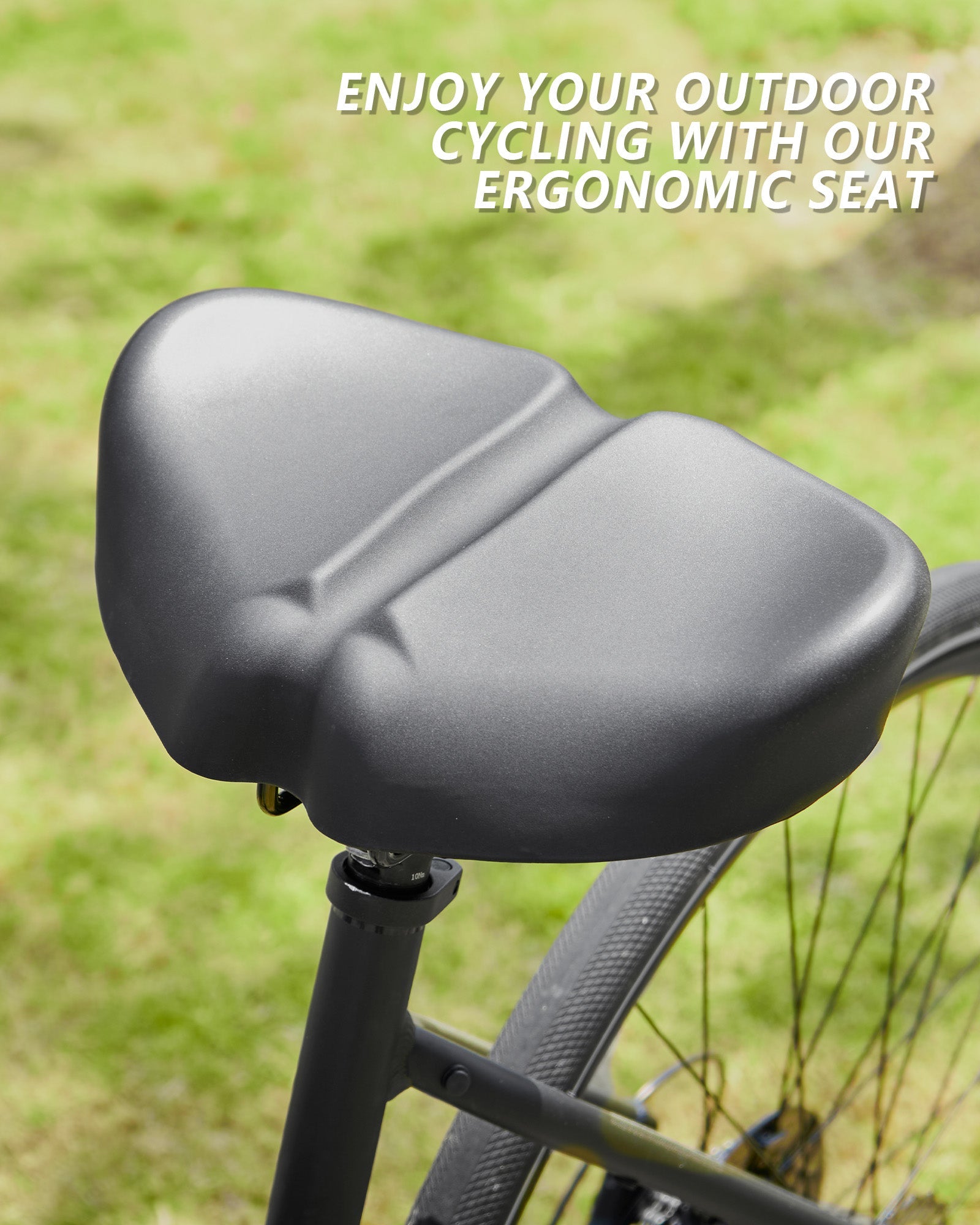 YN 7, Noseless L Bike Seat for Men Women, IPX7 Waterproof, Black-2