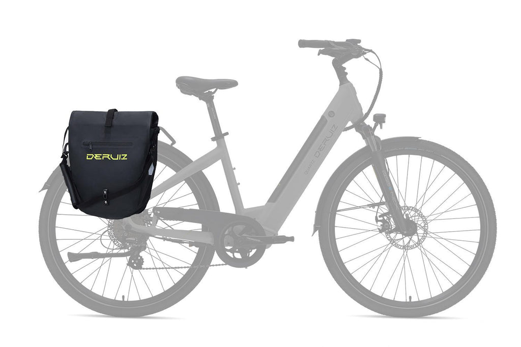 Wasserdichte Seitentasche für Fahrräder – 15L Stauraum, reflektierend, schwarz-3