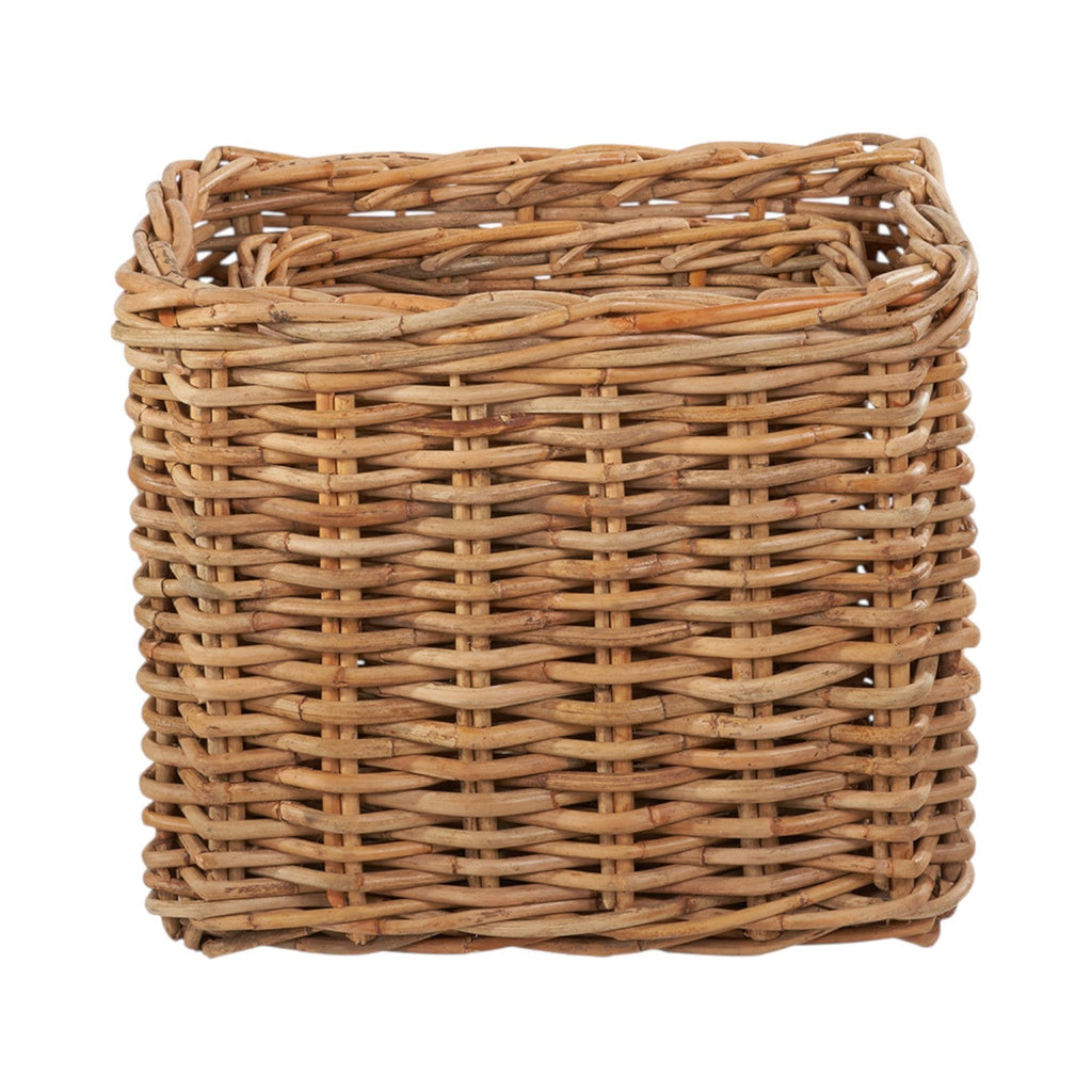 Set of 2 Chunky Natural Rattan Rectangular Log Baskets-1