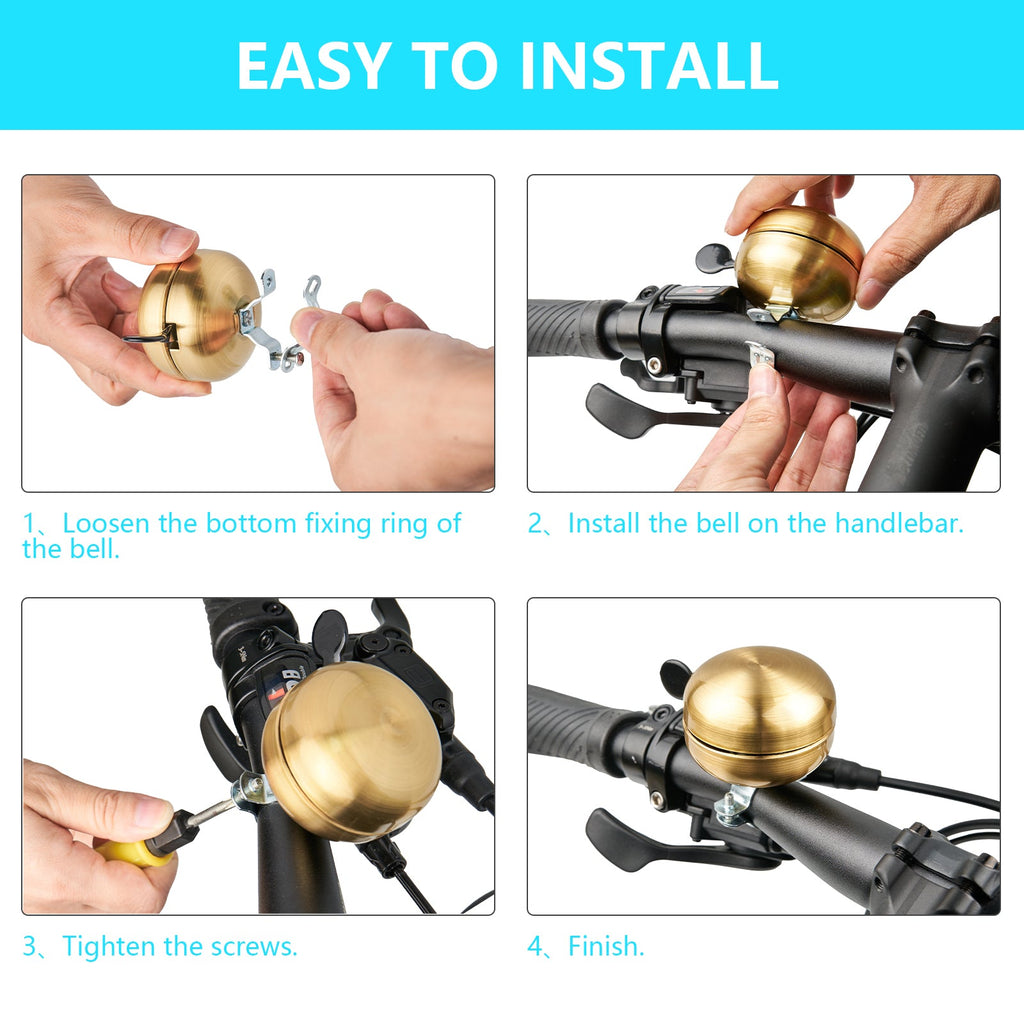 YB 3, Classic Brass Bike Bell-3