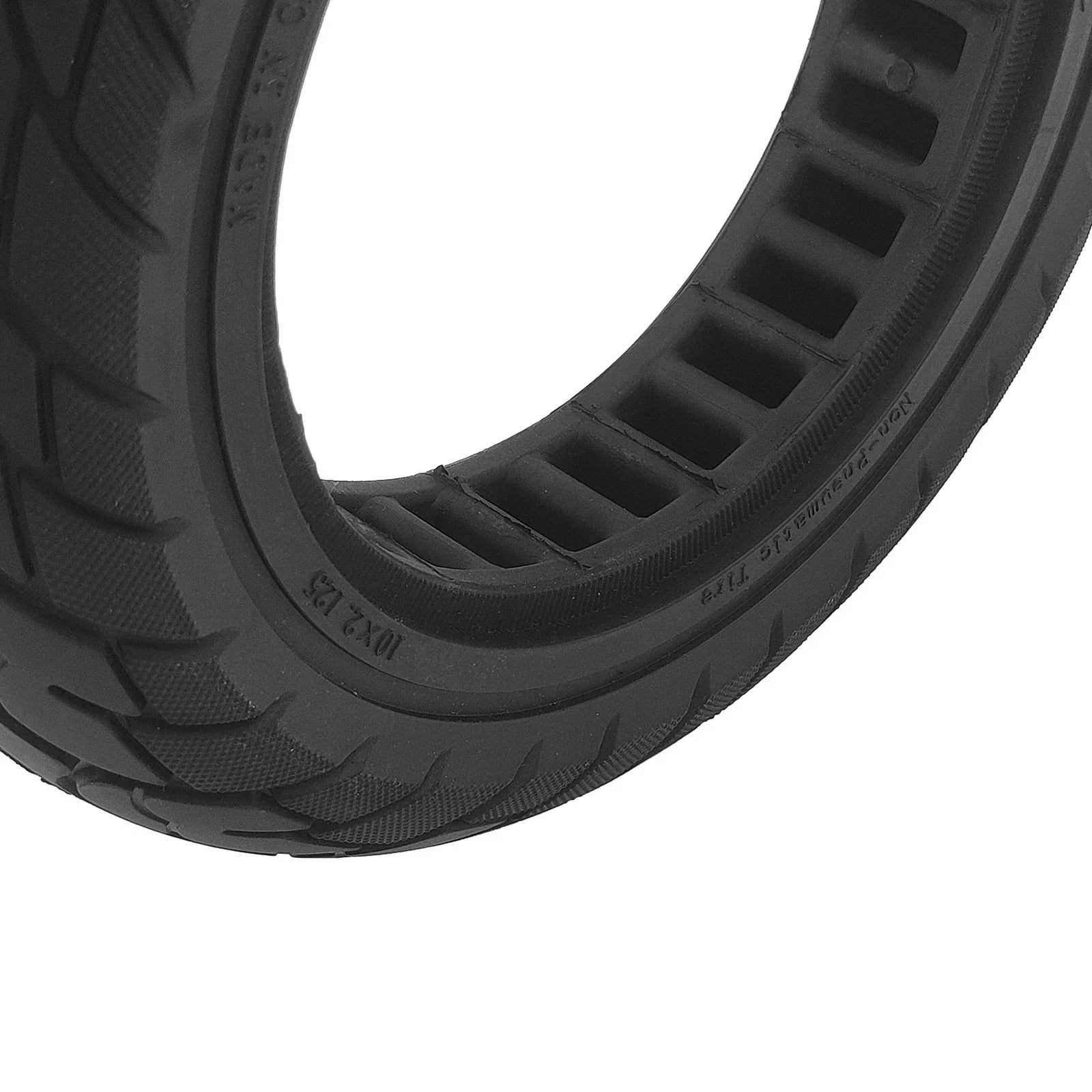 10x2.125 E-Scooter Vollgummi Reifen Schwarz-3