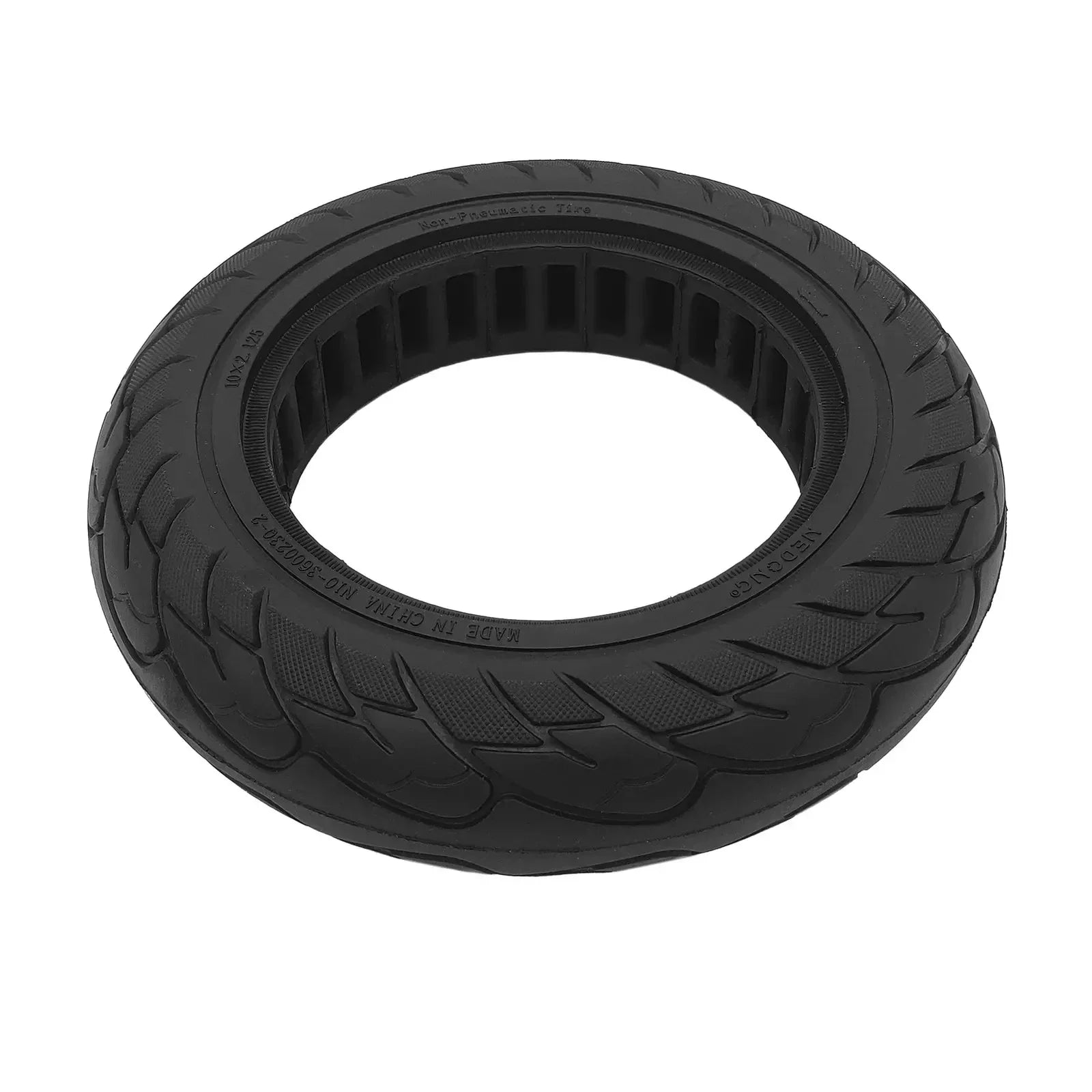 10x2.125 E-Scooter Vollgummi Reifen Schwarz-4