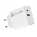 Natec Ribera NUC-2061 USB-C / USB-A Hálózati töltő - Fehér (20W)-0