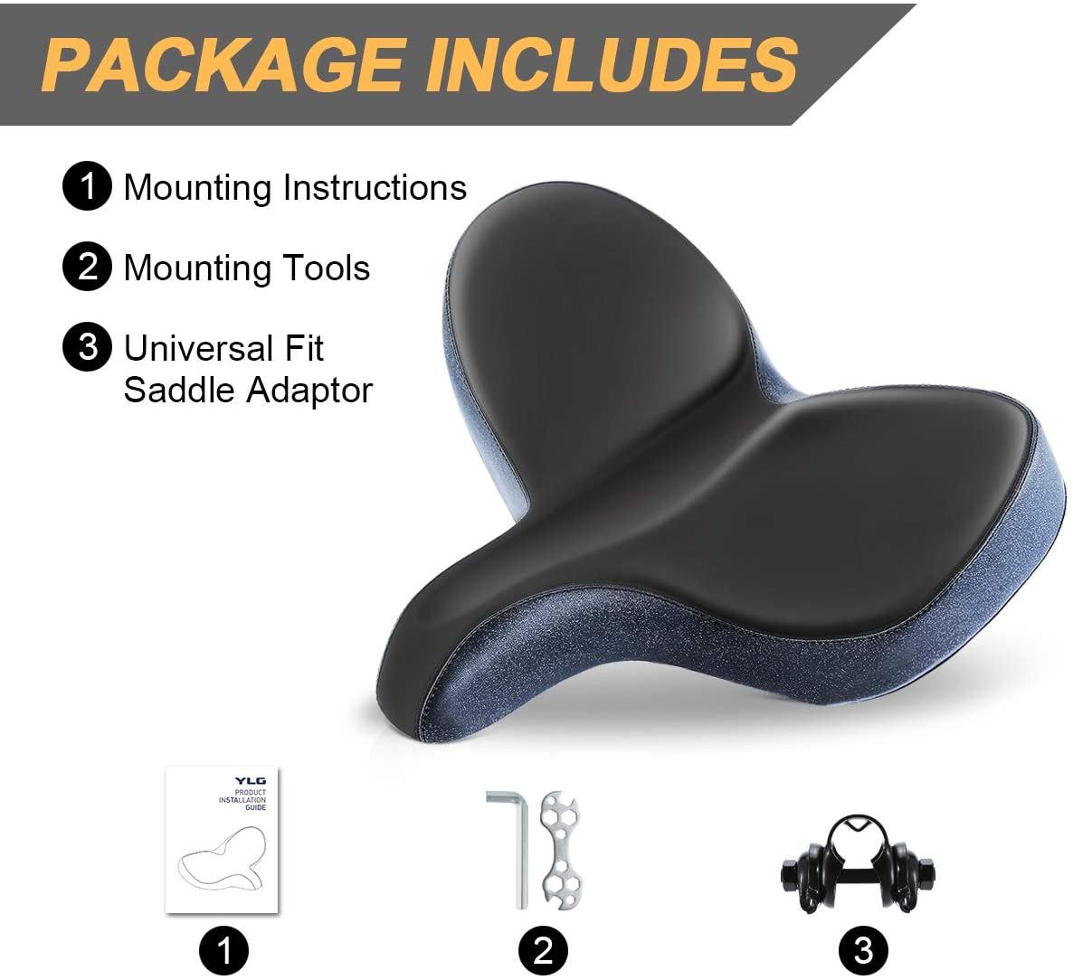 YS 3 Plus, YLG Super Wide Plus Bike Seat-4