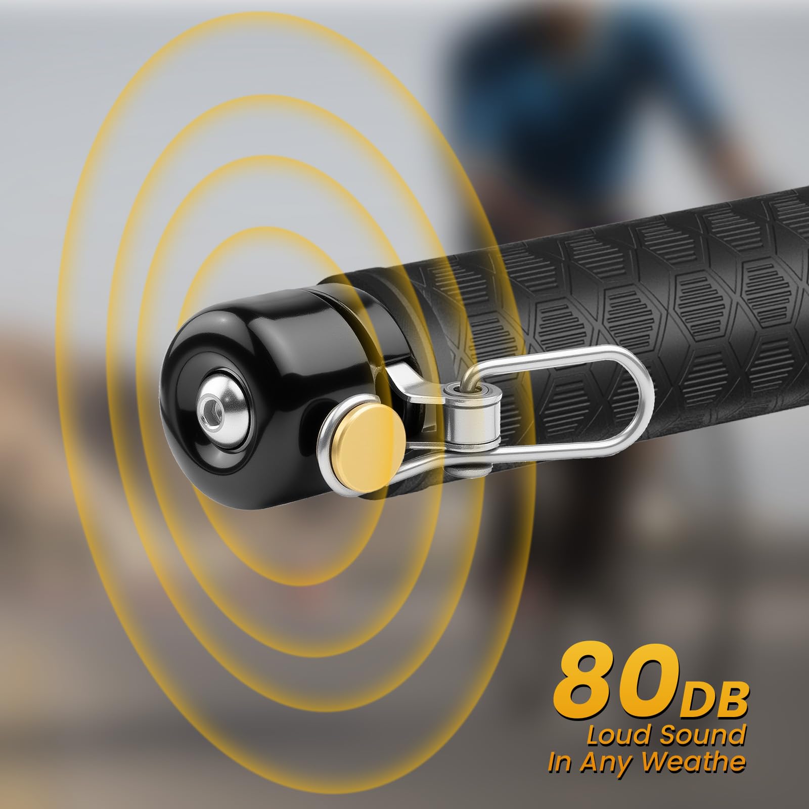 80dB Loud Aluminum Handlebar End Plug Bell-4