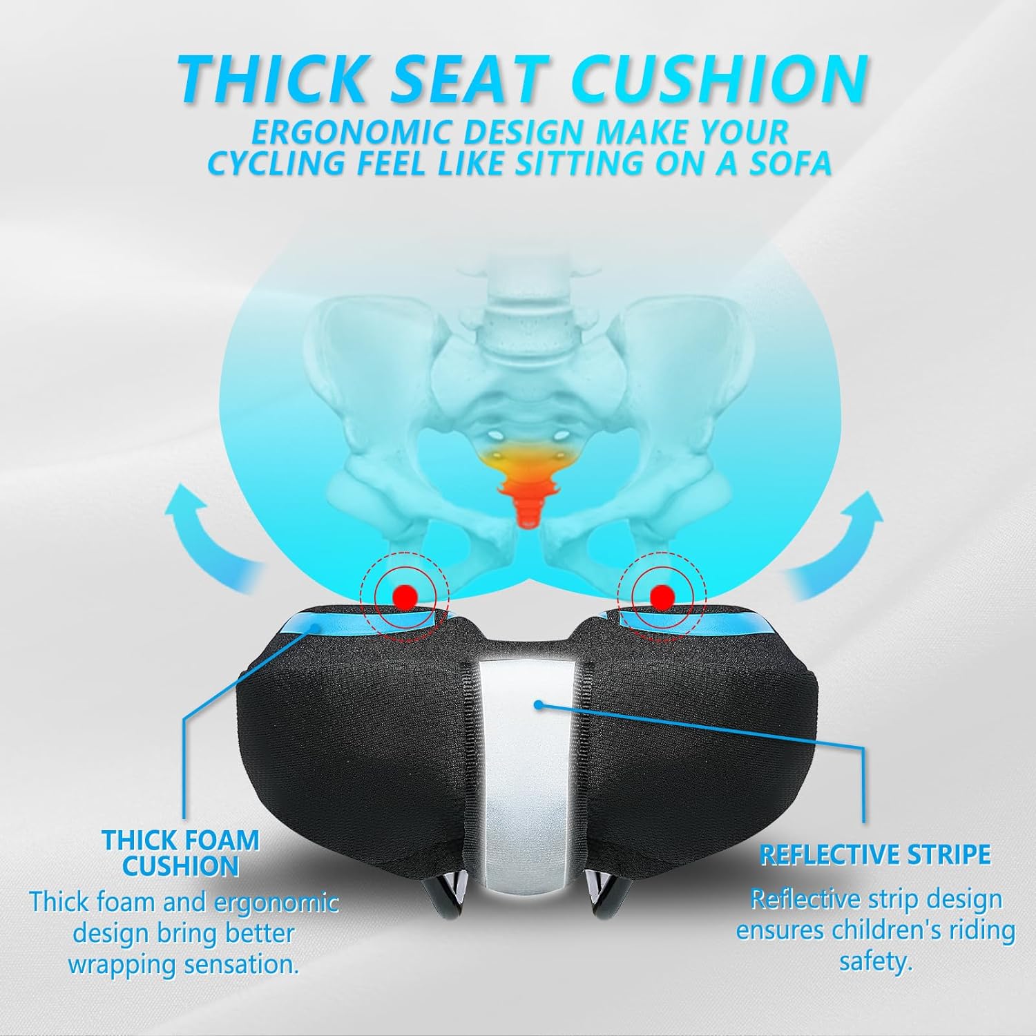 YK 3, YLG Kids Bike Seat Cushion for Boys 9.5"x6.5"-2