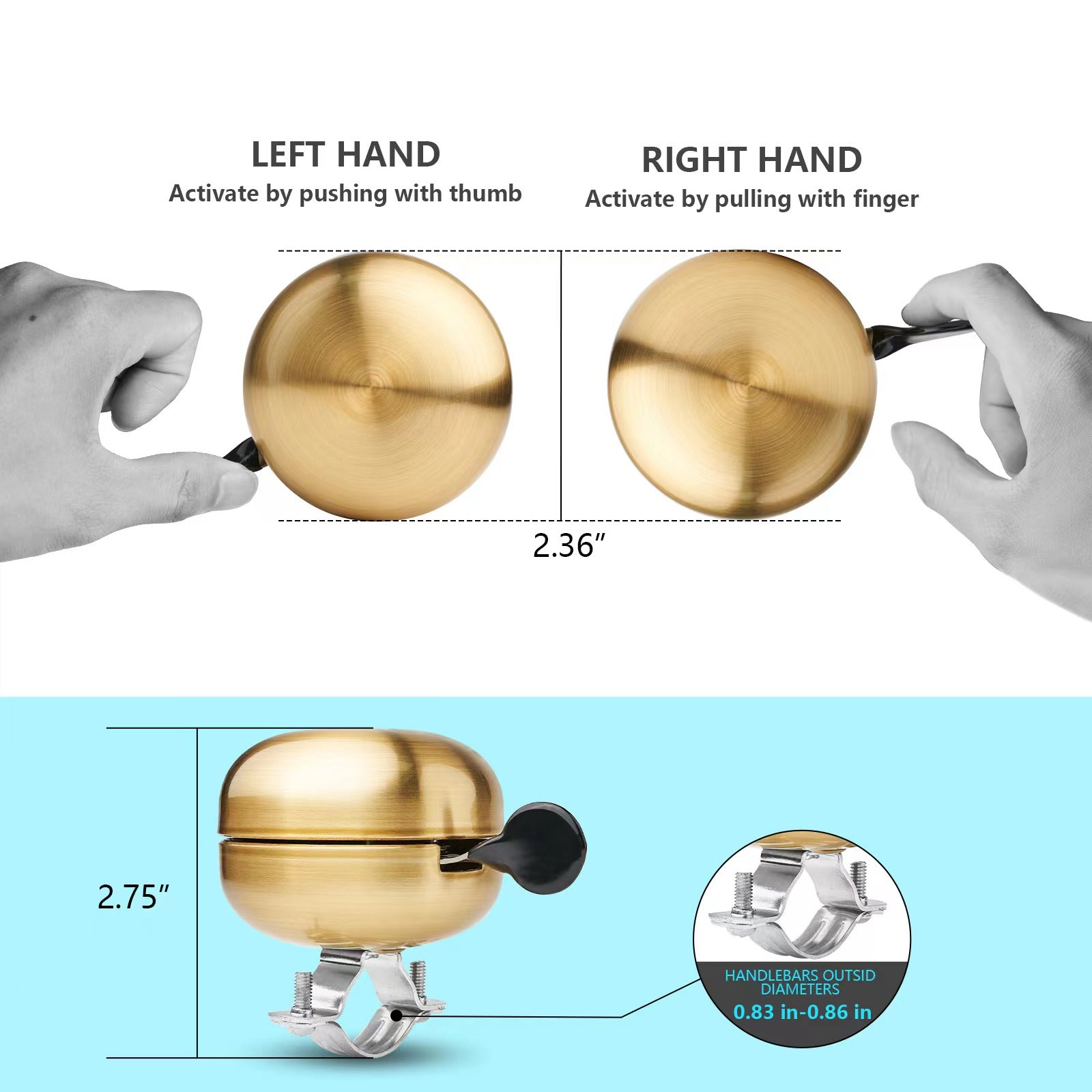 YB 3, Classic Brass Bike Bell-1