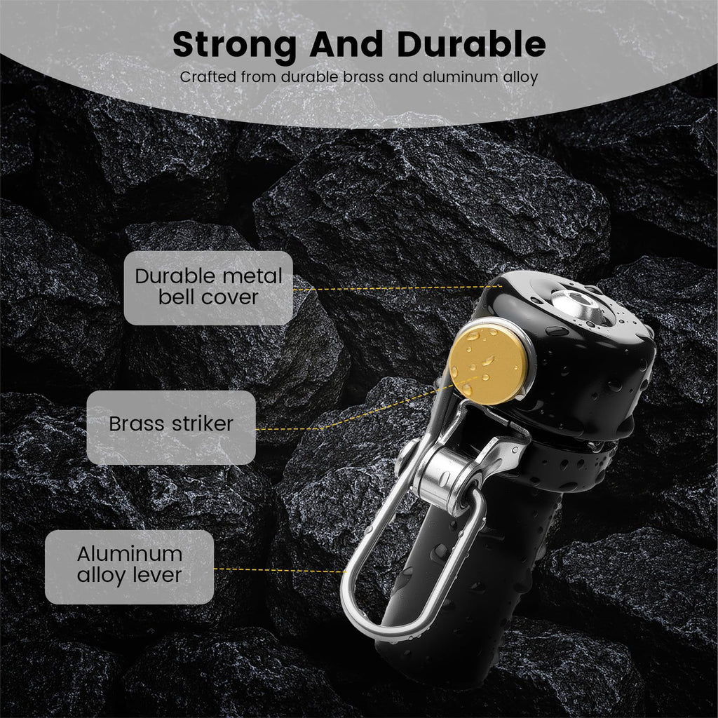 80dB Loud Aluminum Handlebar End Plug Bell-3
