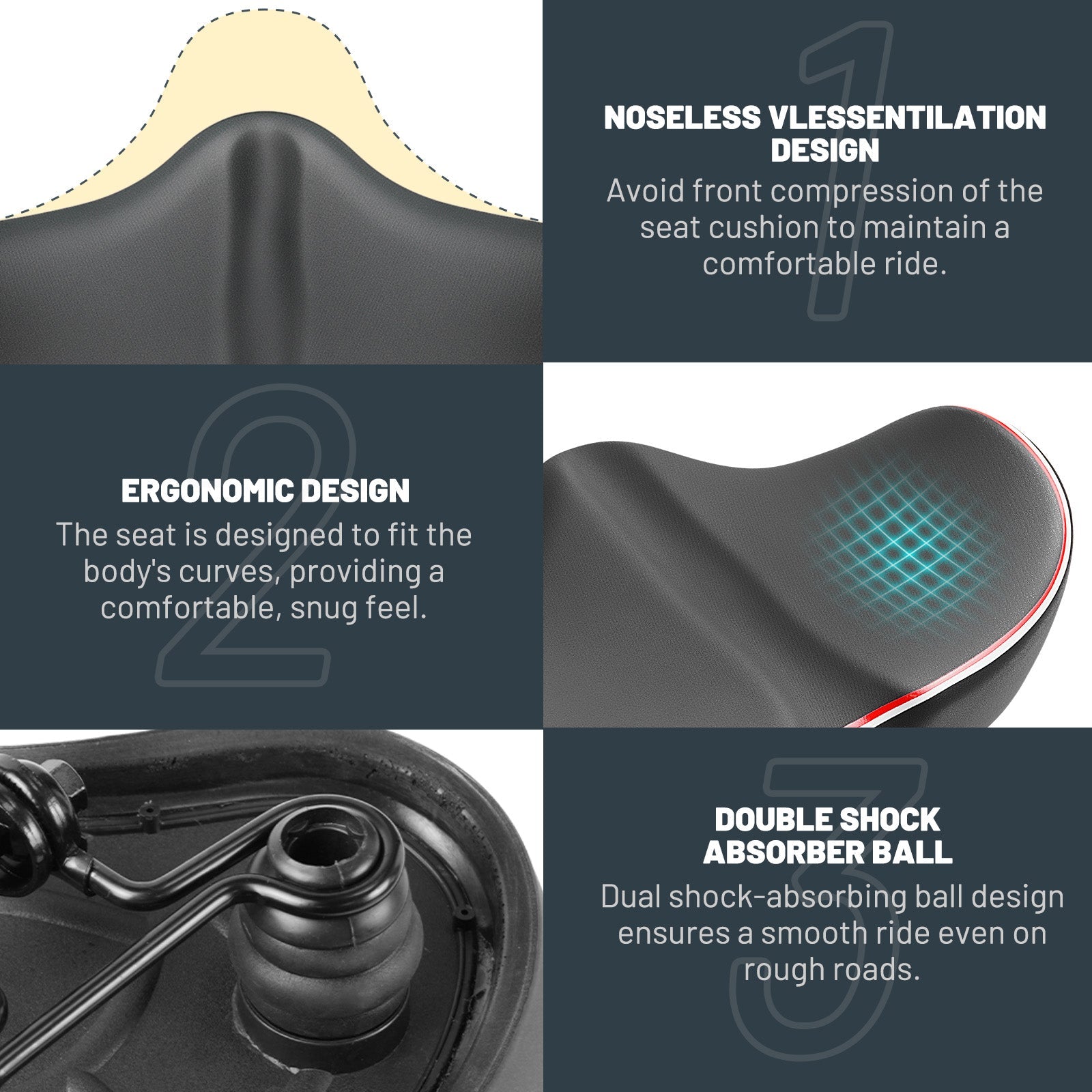 YN 8, YLG Noseless Bike Seat Cushion-4