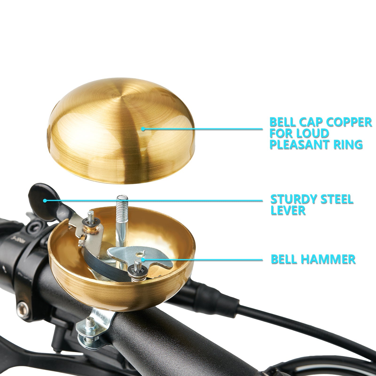 YB 3, Classic Brass Bike Bell-2