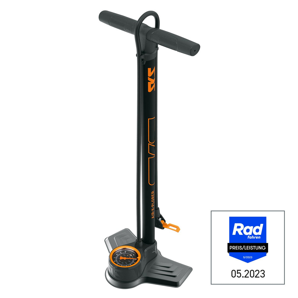 AIR-X-PLORER 10.0 stabile Standpumpe mit Präzisionsmanometer für Fahrräder-0