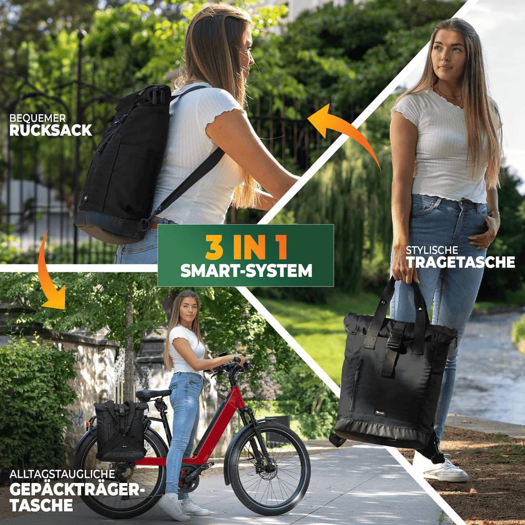 Mivelo Fahrradrucksack "Maya" mit klappbarem Rückenteil-4