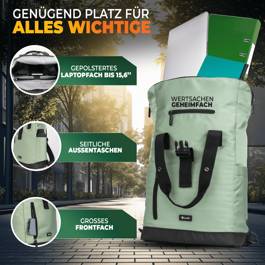 Mivelo Fahrradrucksack "Maya" mit klappbarem Rückenteil-2