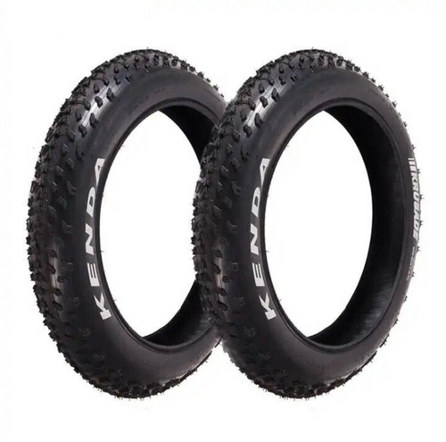 2x Fatbike Reifen KENDA Krusade 20x4 Zoll Reifen Set, Fat Bike Mantel Set Schwarz-1