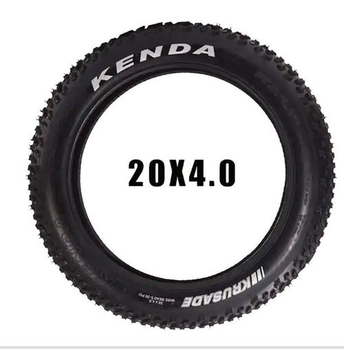 2x Fatbike Reifen KENDA Krusade 20x4 Zoll Reifen Set, Fat Bike Mantel Set Schwarz-0