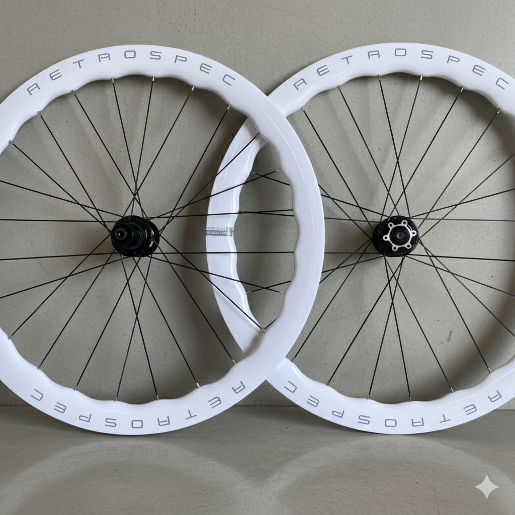 RS-H290 Wavy Carbon Road Bike Wheelset | 50mm Disc Brake Thru Axle-1