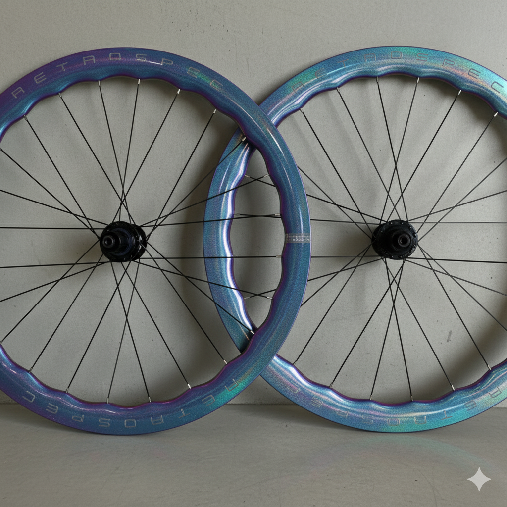 RS-H290 Wavy Carbon Road Bike Wheelset | 50mm Disc Brake Thru Axle-2