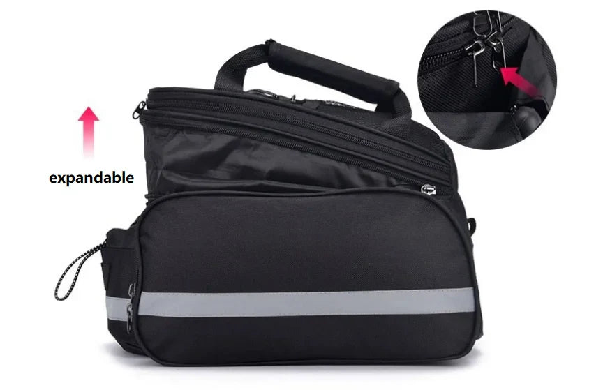 Fahrradtasche Packtasche 27L – erweiterbar, reflektierend inkl. Regenabdeckung-2