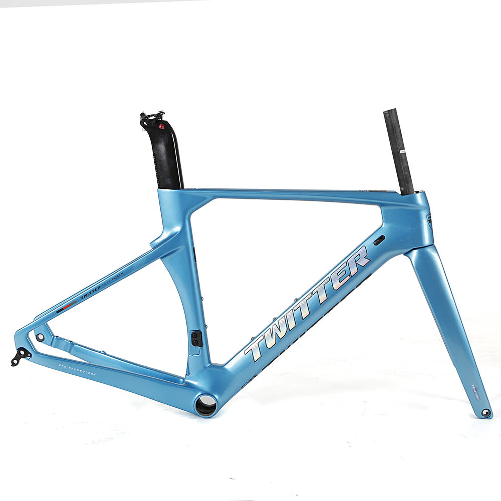TWITTER R10-Disc Carbon Road Frame Set – T800, 700C, Thru Axle, Aero, Gloss+UV Decals-5