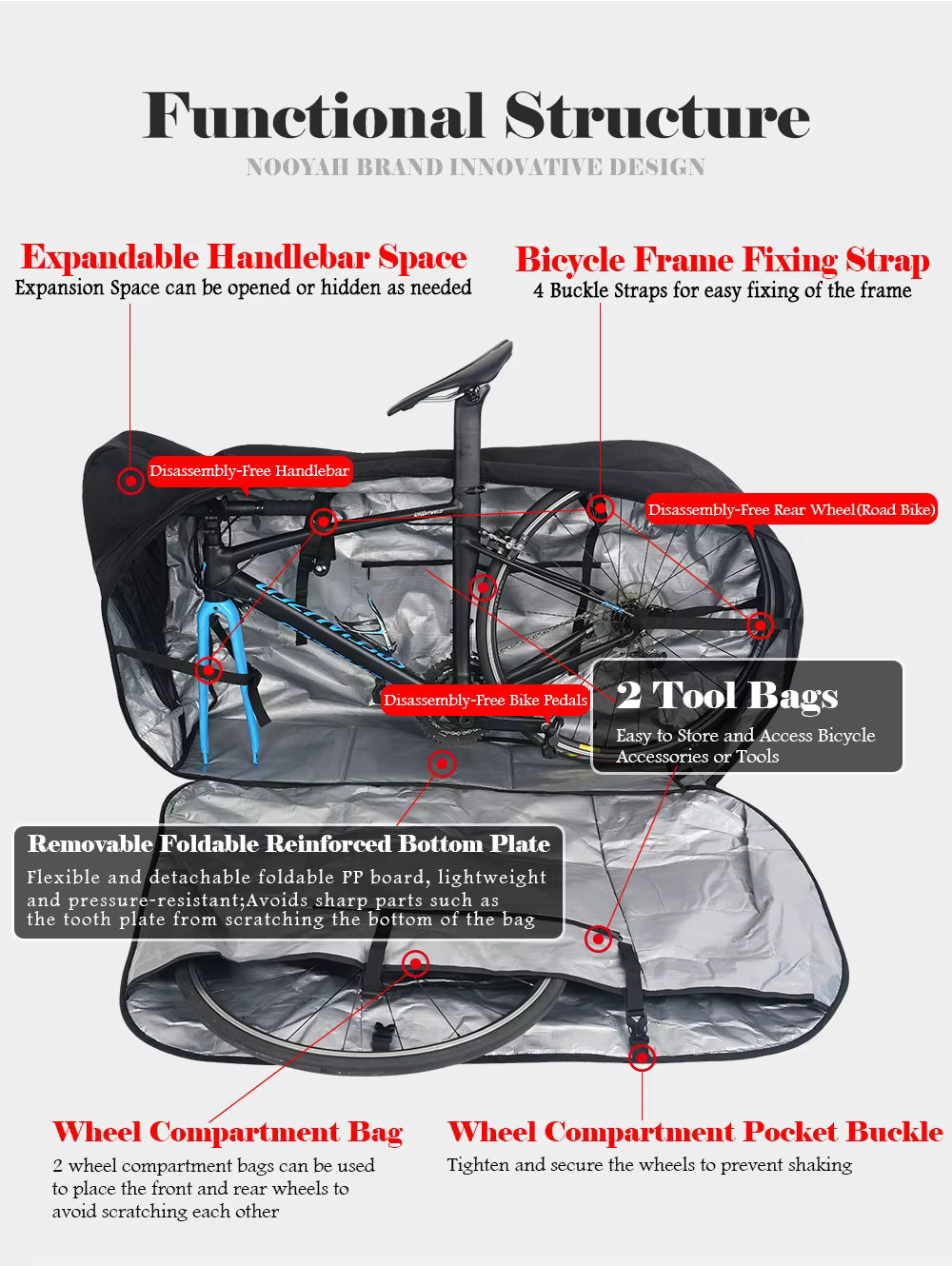 NOOYAH Bike Case BK014 – Ultimate Protection Zero Disassembly Total Freedom-2