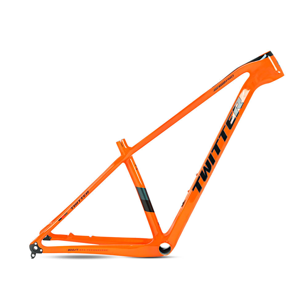 TWITTER WARRIOR Pro Carbon MTB Frame – T900 Mix, 29"/27.5", Thru axle  +Lever, Gloss+UV Decals-9