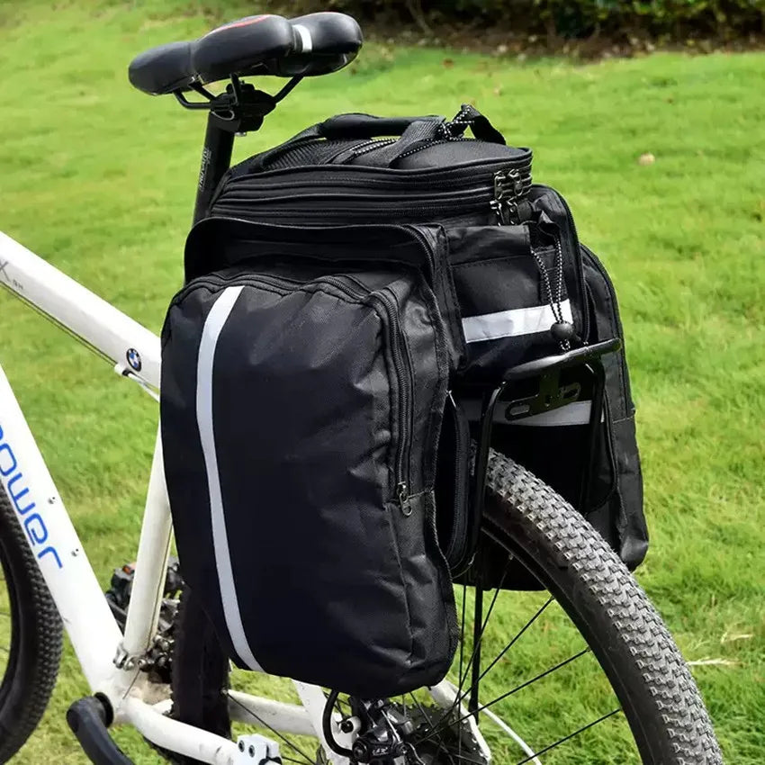 Fahrradtasche Packtasche 27L – erweiterbar, reflektierend inkl. Regenabdeckung-1