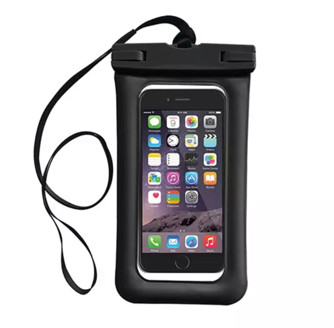 Vanntett mobiletui - Svart-0