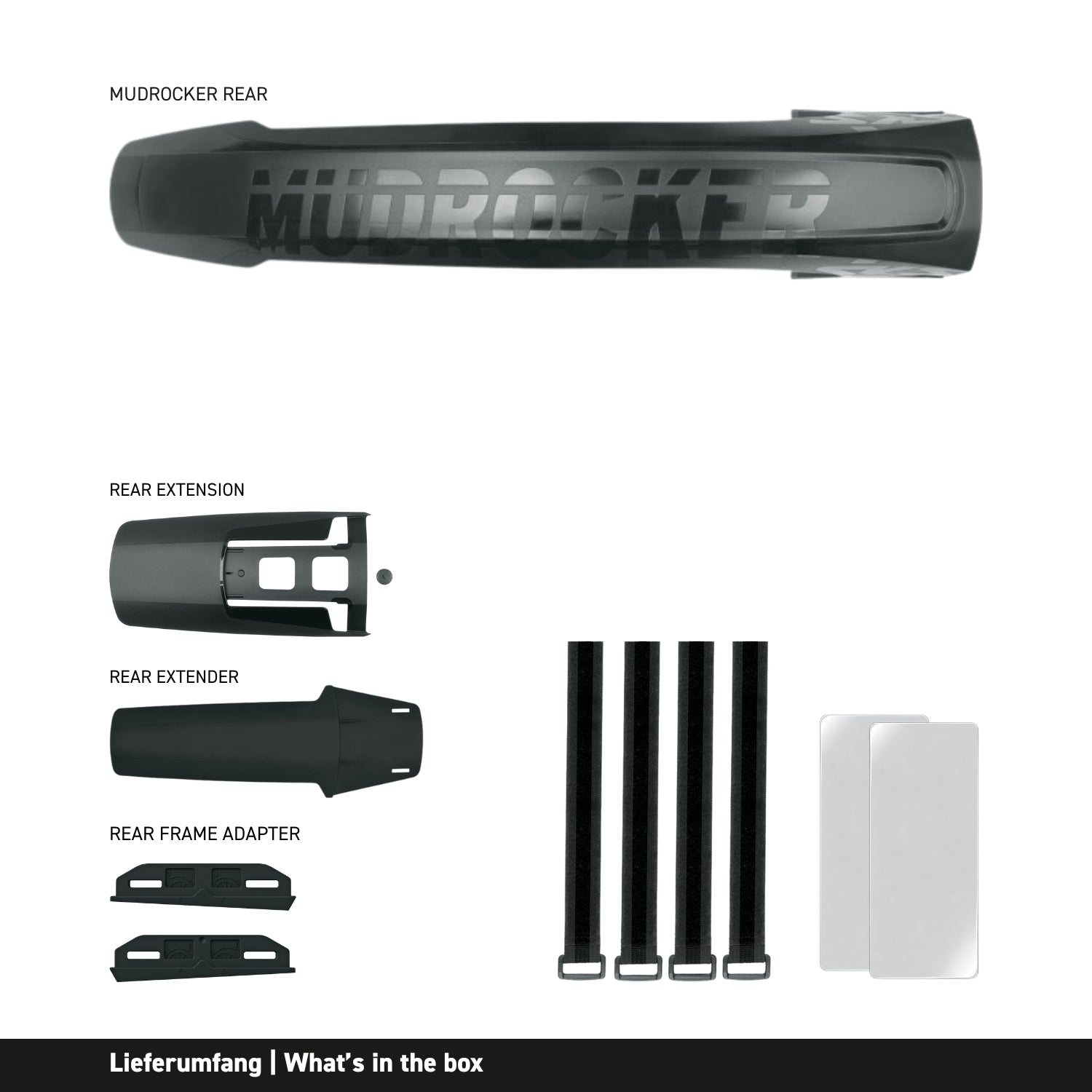 MUDROCKER REAR Hinterrad Schutzblech für Mountainbike-1