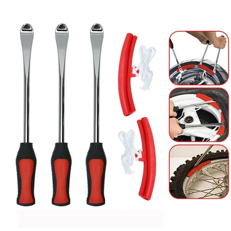 Professionelles E‑Scooter Reifenmontage‑Set mit Hebel, Felgenschutz und Tasche-0