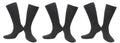 Chaussettes Sans Compression Adaptées aux Diabétiques - Noir (3 paires)-0
