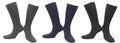 Chaussette Anti Transpiration Sans Couture en Modal - Gris, Bleu Marine, Noir (3 paires)-0