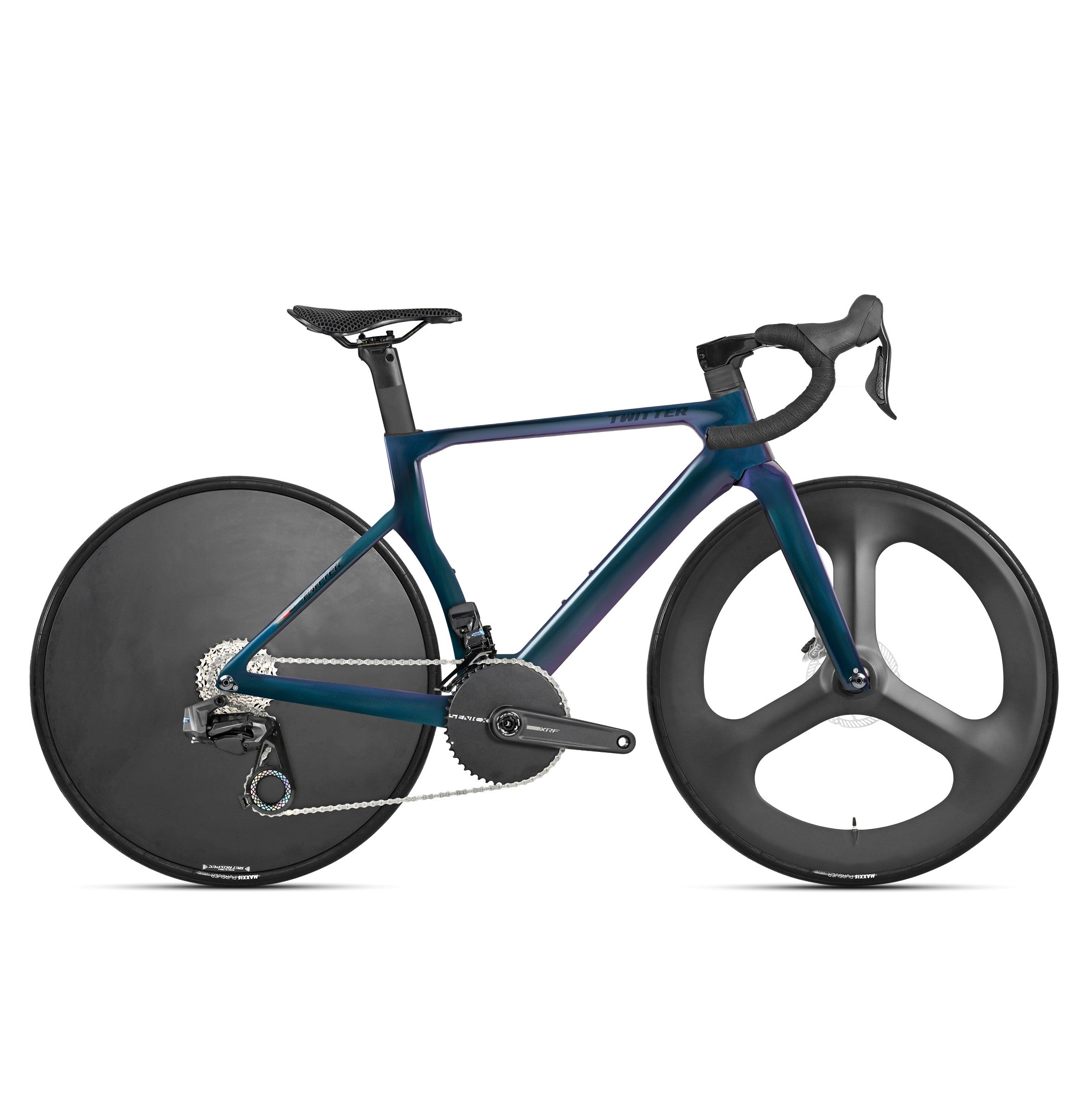 T8 Pro 3 Spoke Full Carbon Fiber Road Bike-2