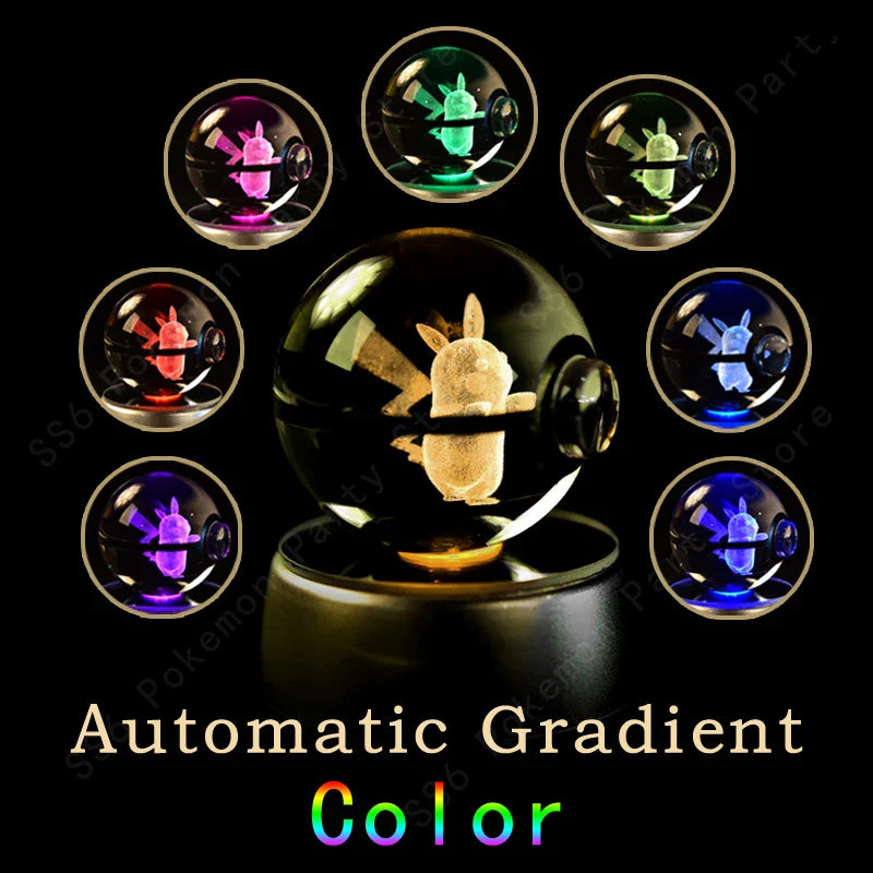 Pokemon Crystal Ball 3D Lamp Night Light-4