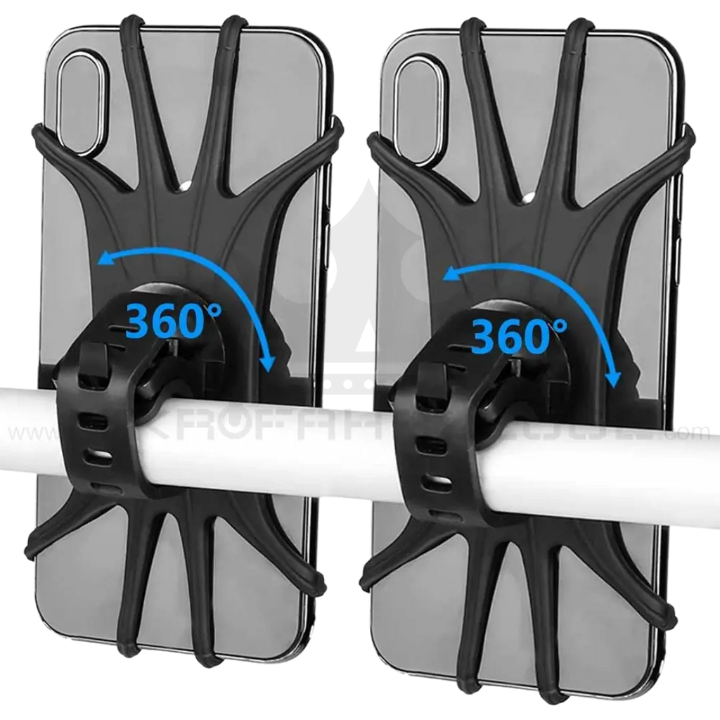 Robuste Gummi Handyhalterung 360° für Fahrrad E-Scooter Lenker - Sicherer Halt-2