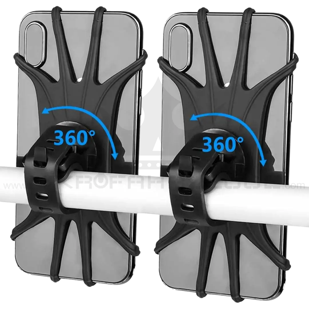 Robuste Gummi Handyhalterung 360° für Fahrrad E-Scooter Lenker - Sicherer Halt-2