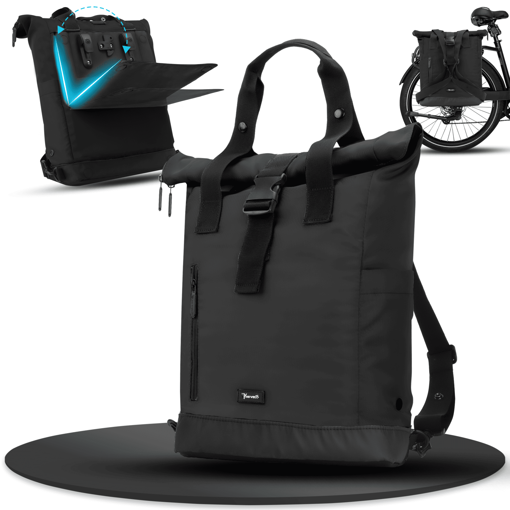 Mivelo Fahrradrucksack "Maya" mit klappbarem Rückenteil-3