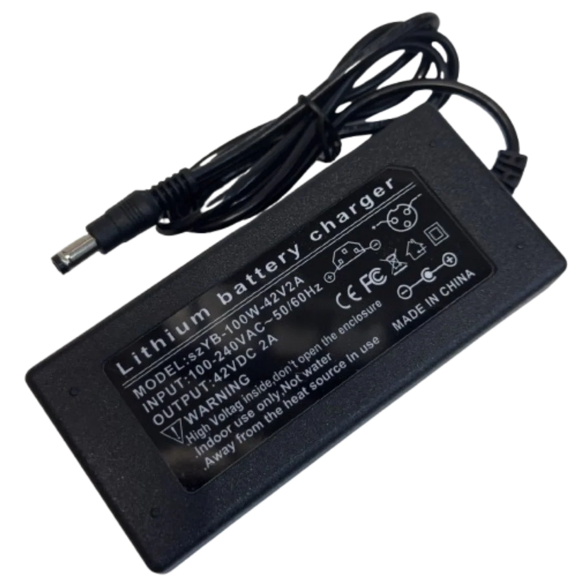 42V 2A Ladegerät mit 5,5 × 2,1 mm Stecker – für 36V Lithium-Ionen-Akkus-1