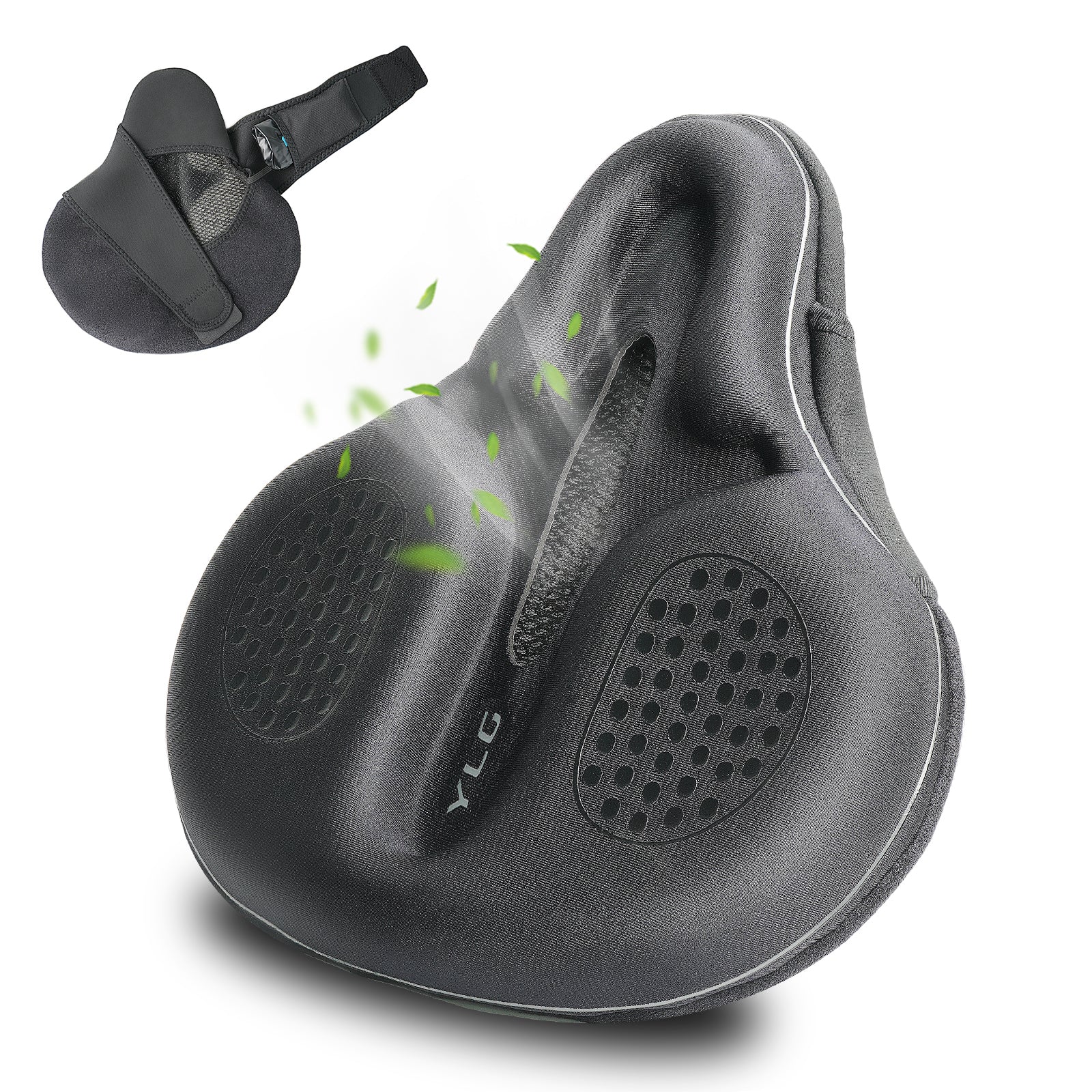 YCW 4, YLG Bike Seat Cushion - 11.8 * 11 Inches Black-0