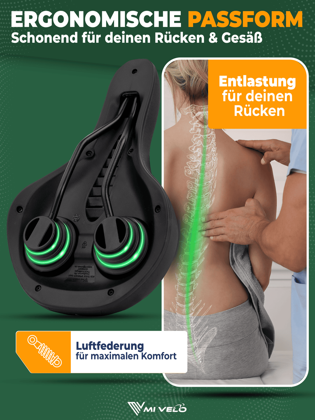 Mivelo Fahrradsattel Trekking Comfort Pro-3