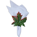 Maison Charlo | Set of 4 Autumn Leaf Green Flower Napkin Rings for thanksgiving, fall and winter decor-0