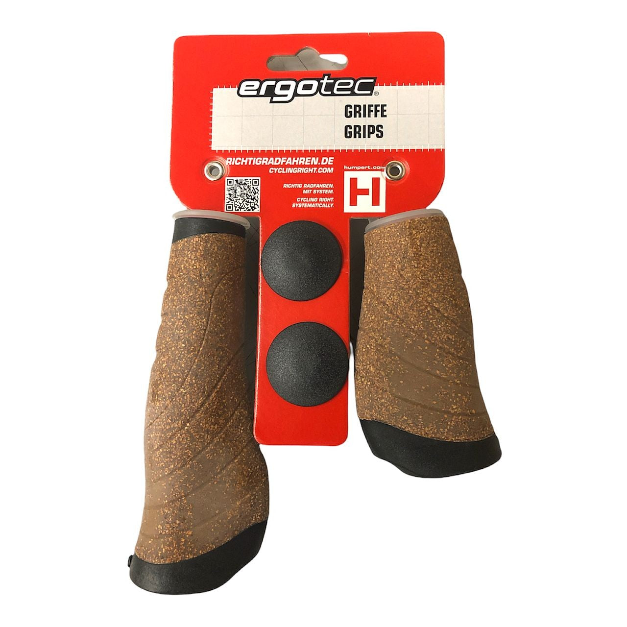 Ergo Tec Faro Kork Fahrradlenkgriff, ergonomisch, 135/92 mm, Braun-3